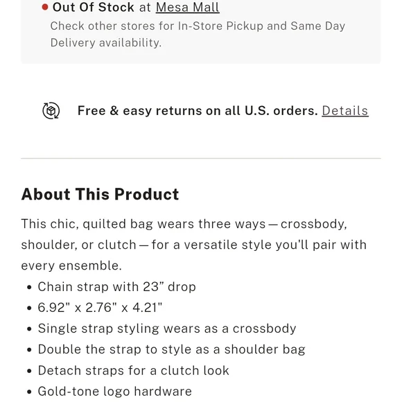 NWT! Victoria's Secret Tan MINI CONVERTIBLE Bag - Picture 10 of 11